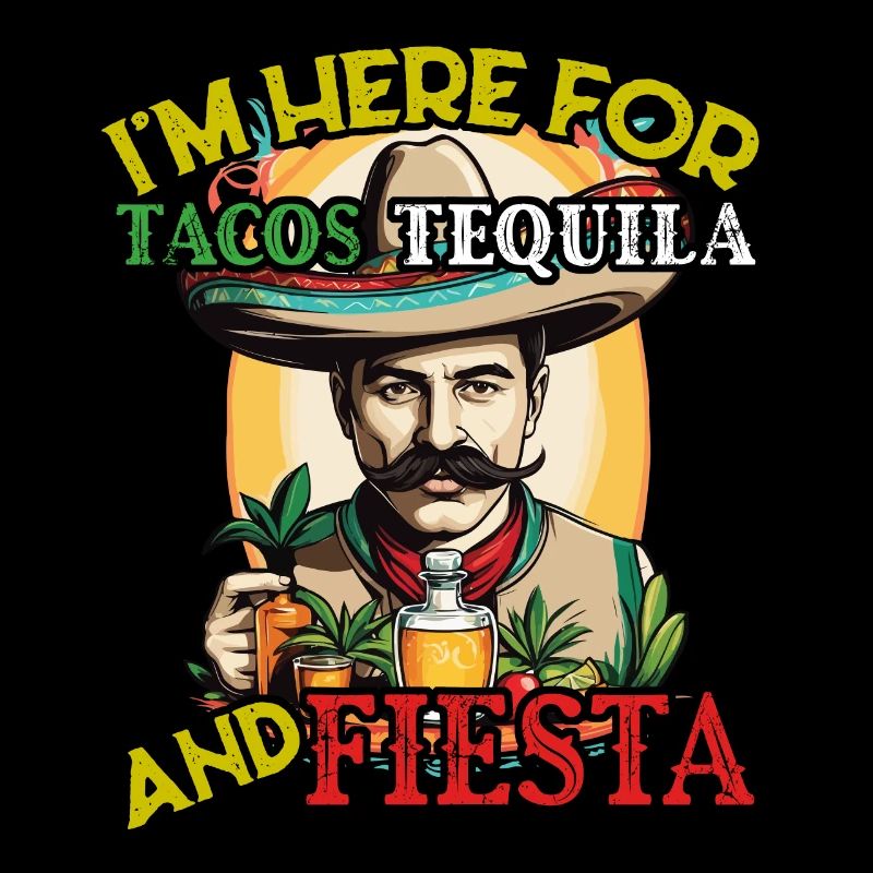 Tacos Tequila Fiesta Cinco De Mayo Fun Design