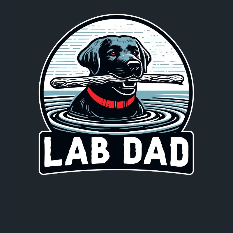 Labrador Retriever Hund LAB DAD schwarzer Labrador