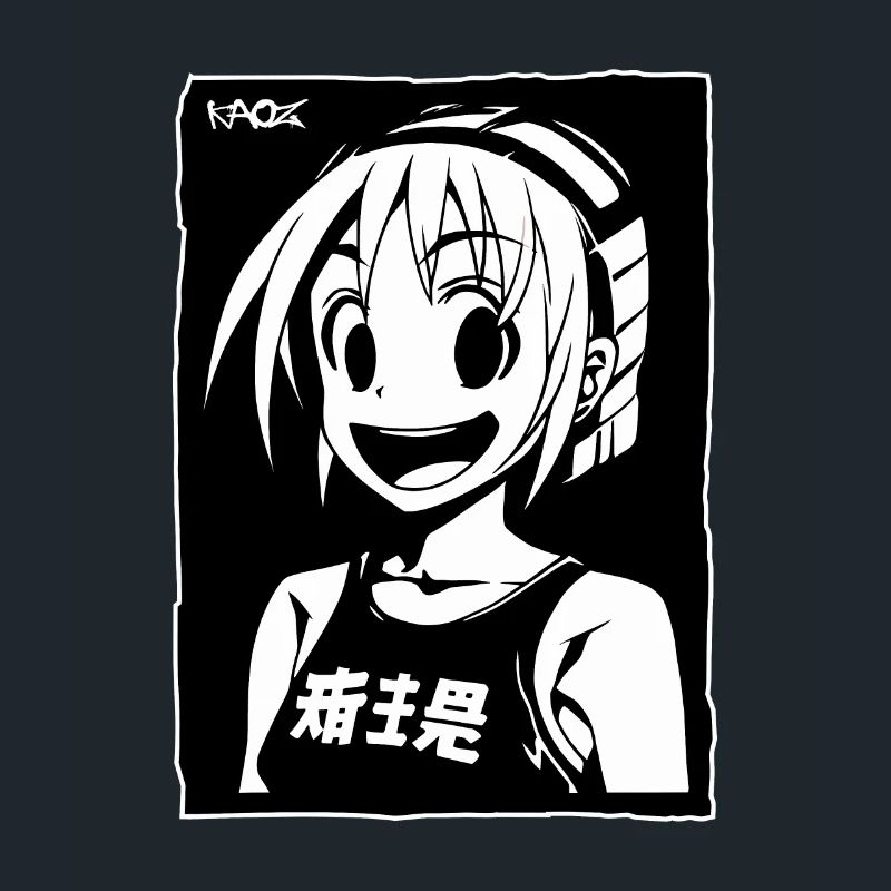 Fille d’anime joyeuse