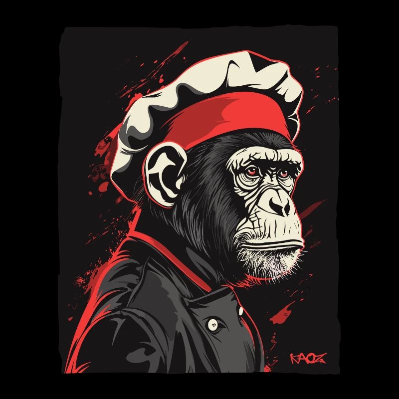 Affe-Küchenchef und Affen-Koch