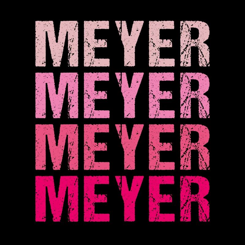 Meyer Family Name Team Retro Gift Idea