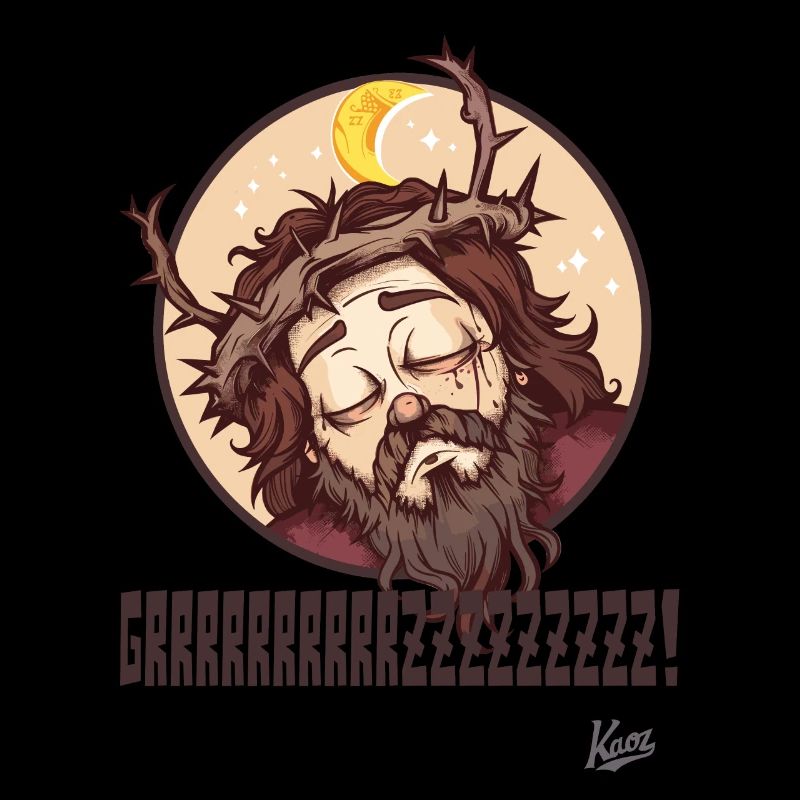 Doux, type Jésus endormi