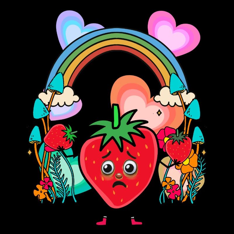 Erdbeeren Erdbeer Regenbogen Obst Früchte Sommer