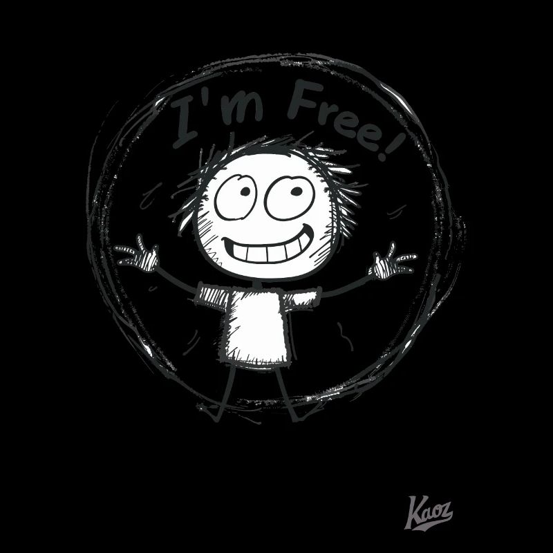 Strichmännchen-Figur: Ich bin frei!