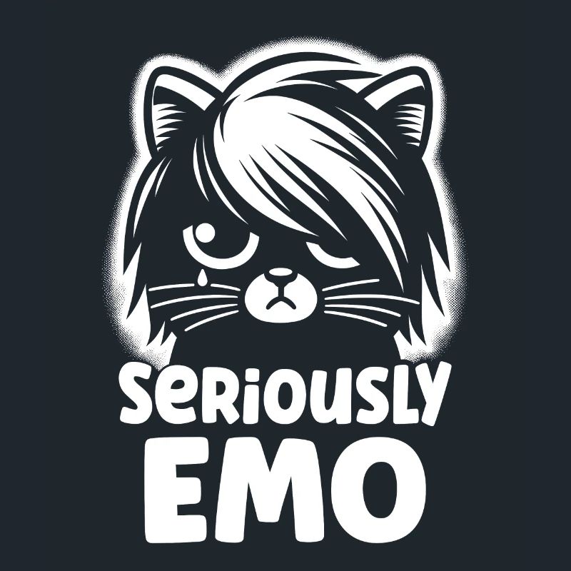 Emo Cat Design for Gothic Cat Lovers and
