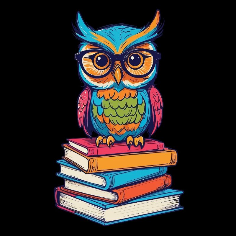 Bücher Eule Lesender Kauz Literatur Bücherliebe