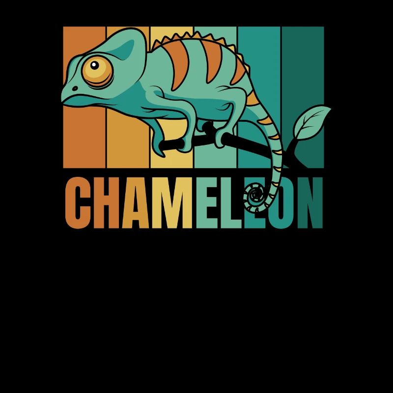 Retro Panther Veiled Chamaeleonidae Lover