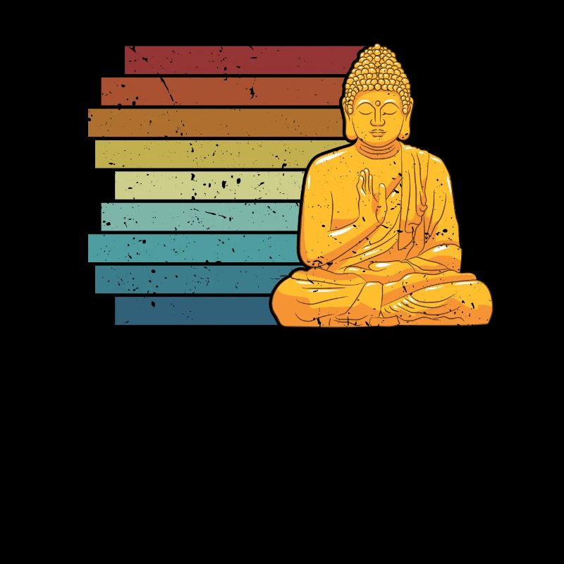 Retro Buddhist Statue Symbol Priest Buddhism