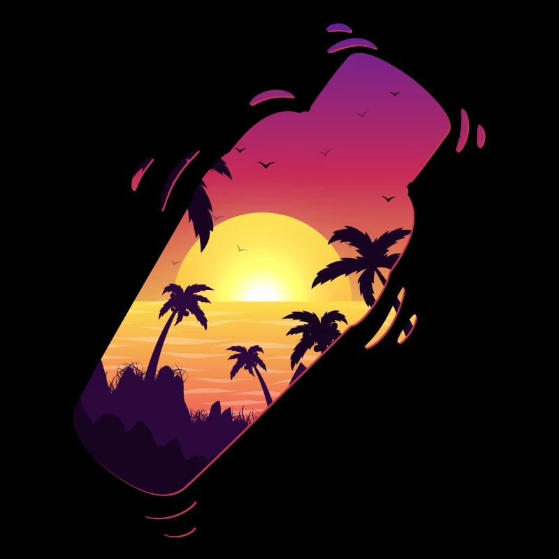 Bartender Mixologist Shaker Sunset