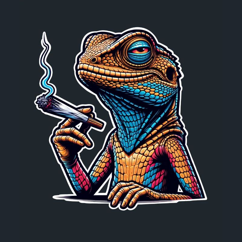 High Lizard Lizard Fumer du cannabis