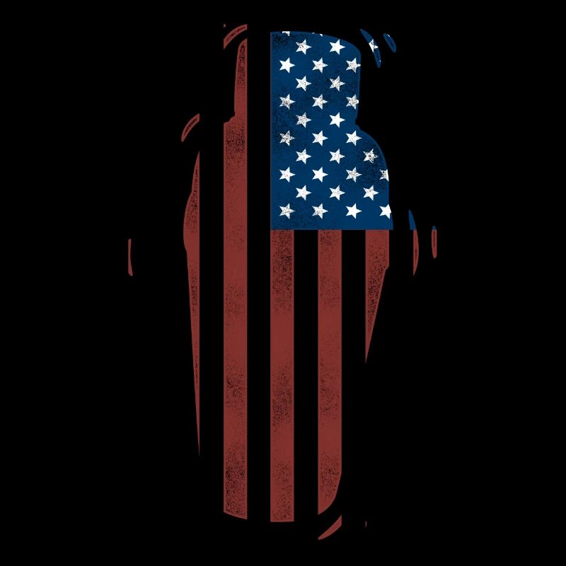 Bartender Mixologist American Flag