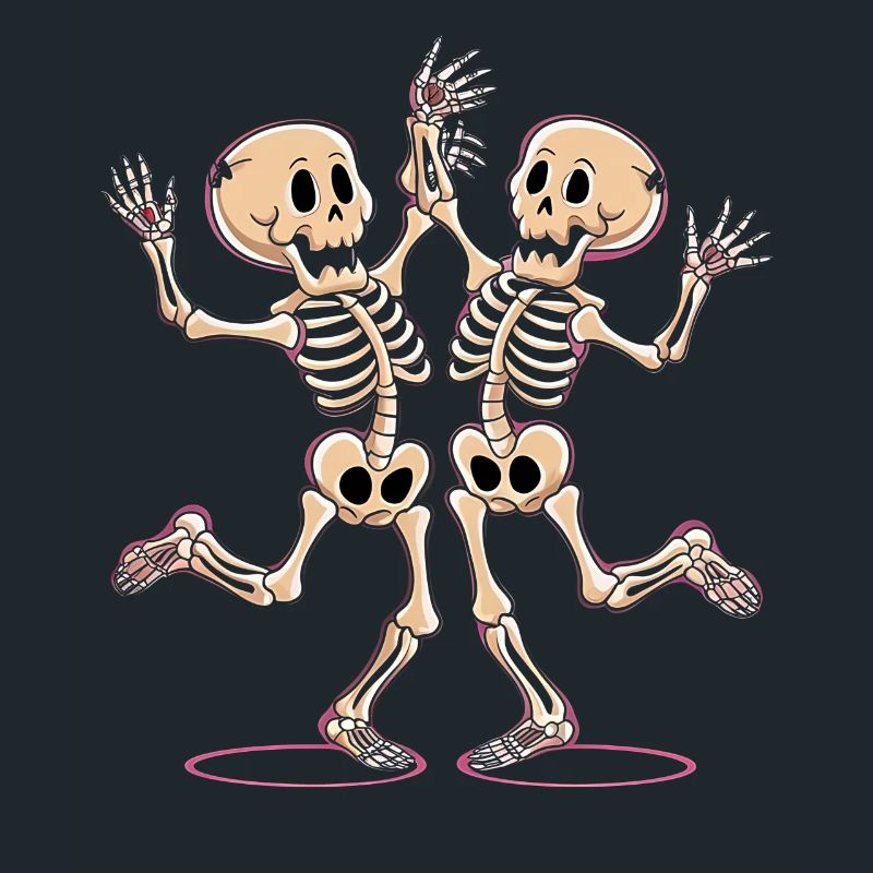 Figurines de squelette de danse joyeuse
