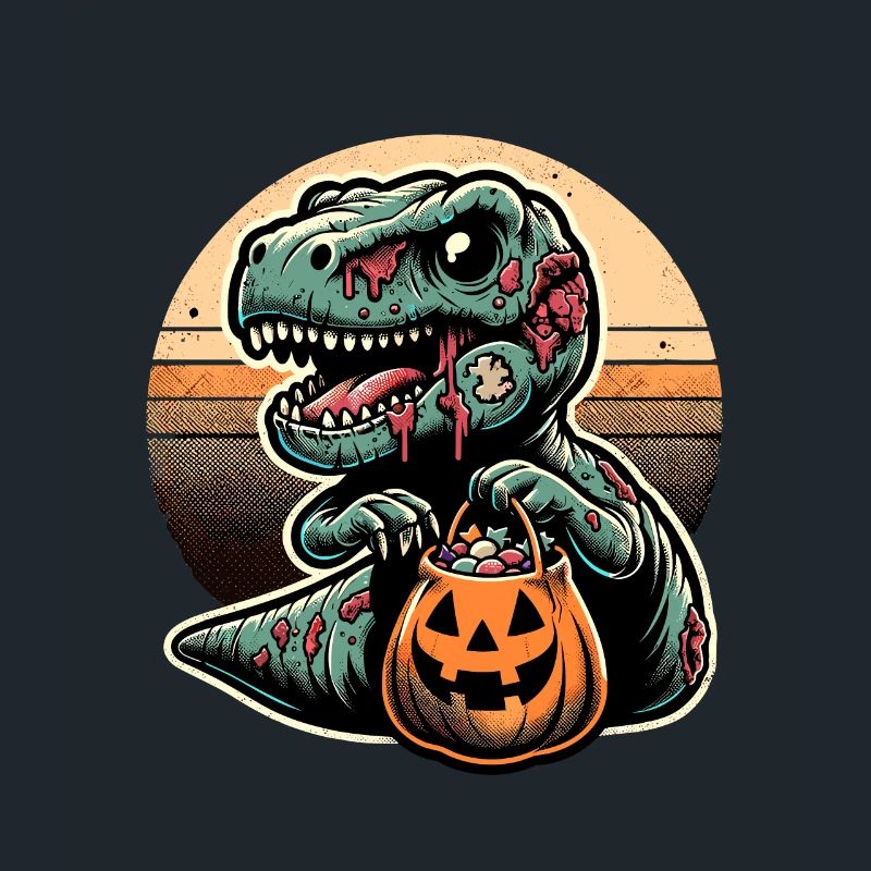 T-Rex Dinosaurier Süßes Oder Saures Halloween