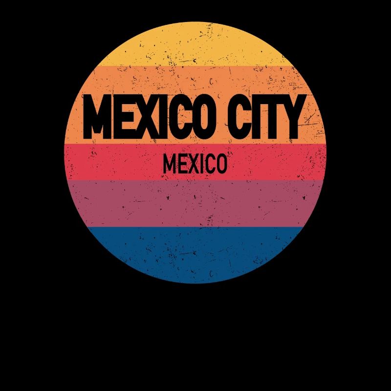 Souvenir rétro du coucher de soleil de Mexico