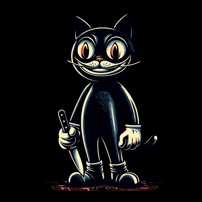 Chat effrayant Psycho Pet Décoration d’Halloween