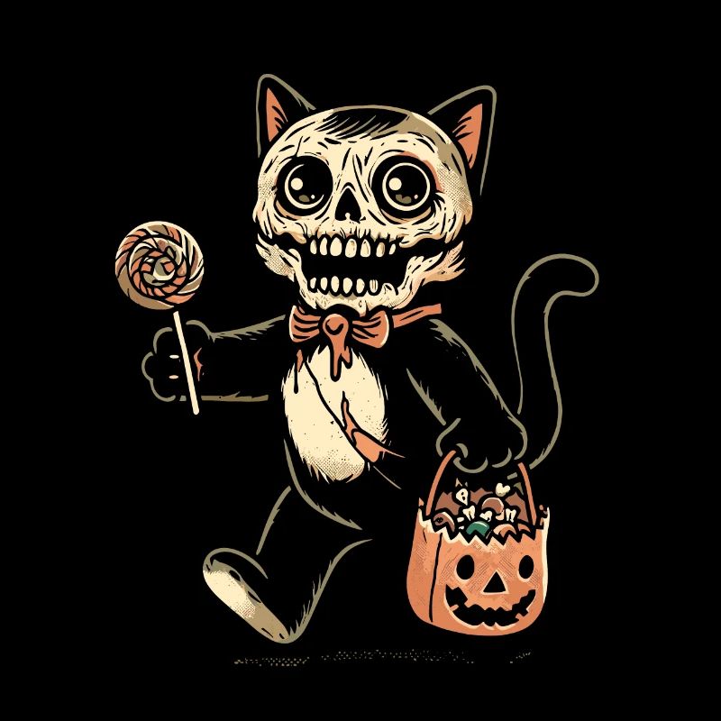 Creepy Zombie Cat Trick Or Treat