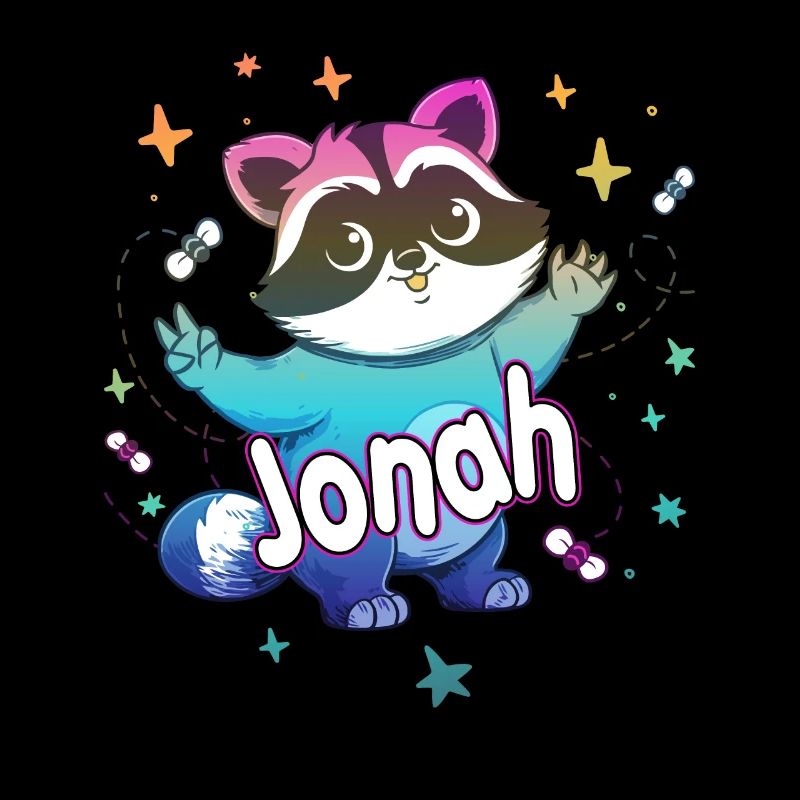 JONAH - Beau nom de garçon avec un raton laveur mignon