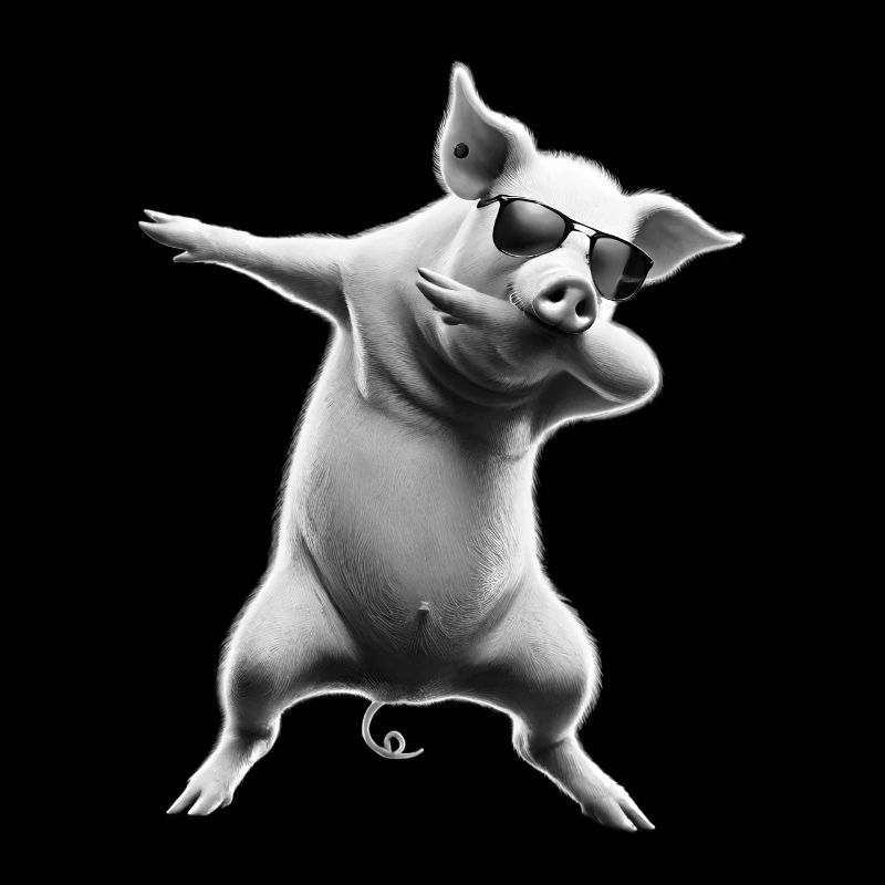 Funny Dabbing Pig Farmer Animal Lover Dab
