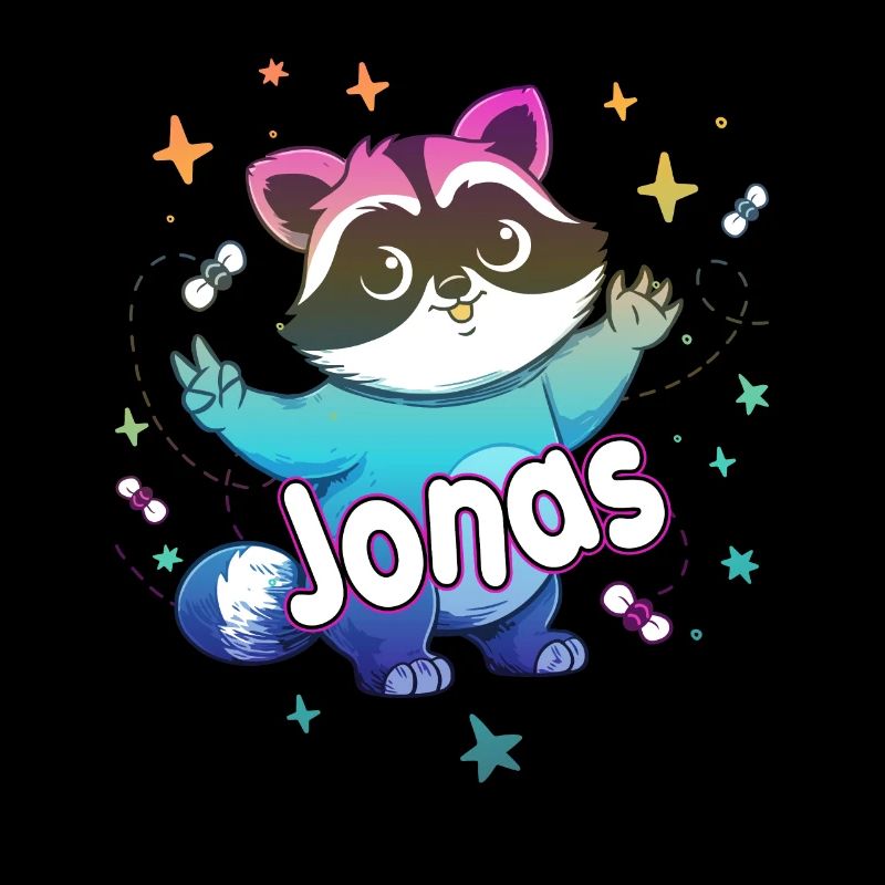 JONAS - Beau nom de garçon avec un raton laveur mignon