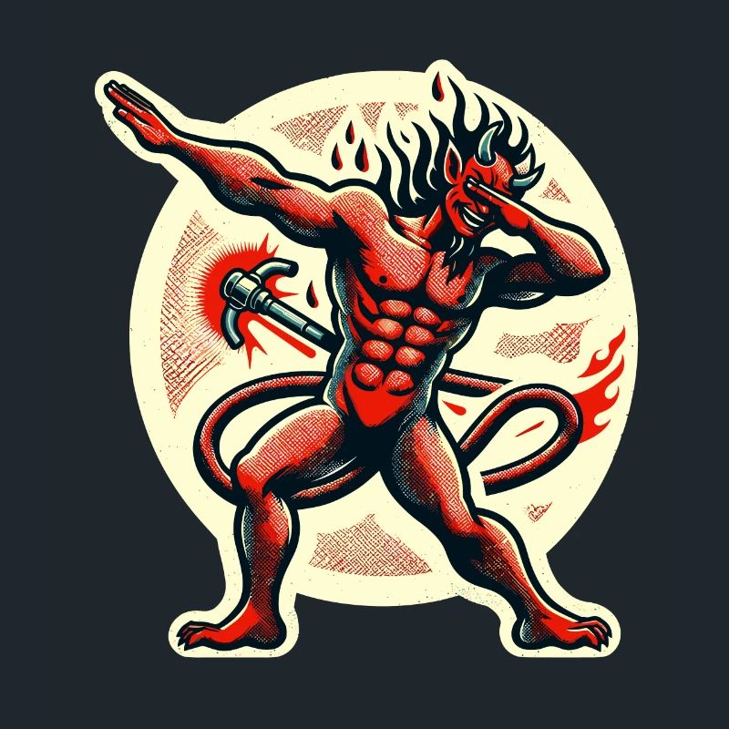 Dabbing Devil Drôle Dabbing Design Costume