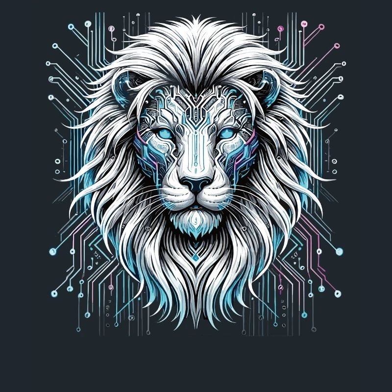 Techno-Savanne: Der digitale Löwe