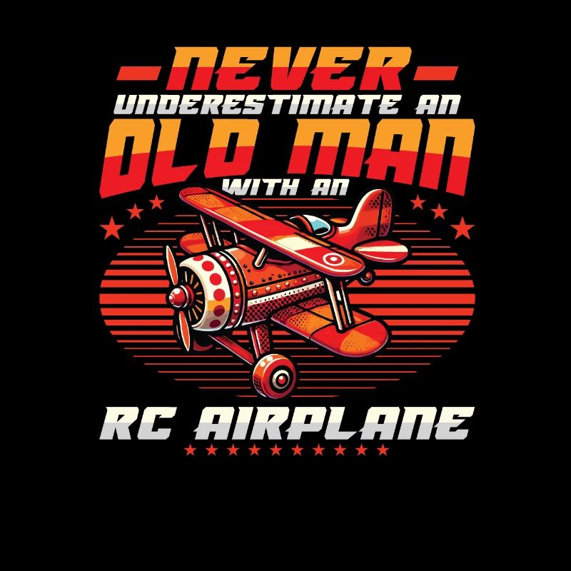 Alter Mann Mit Modellflugzeug
