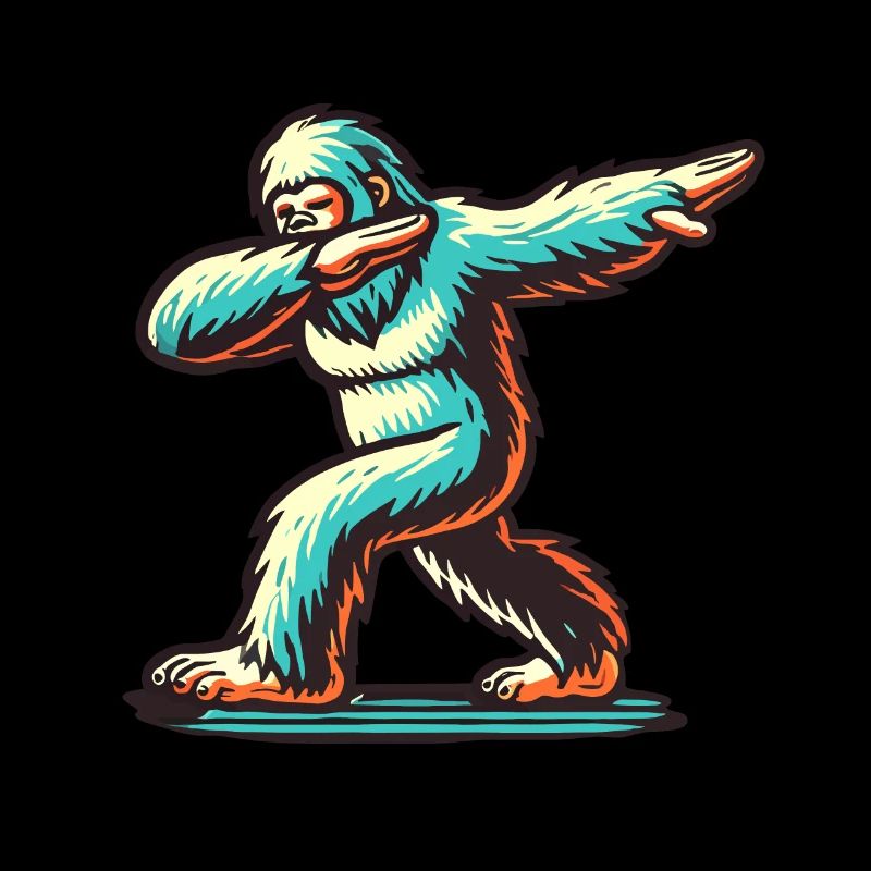Dabbender Bigfoot Lustiges Dabbing Design