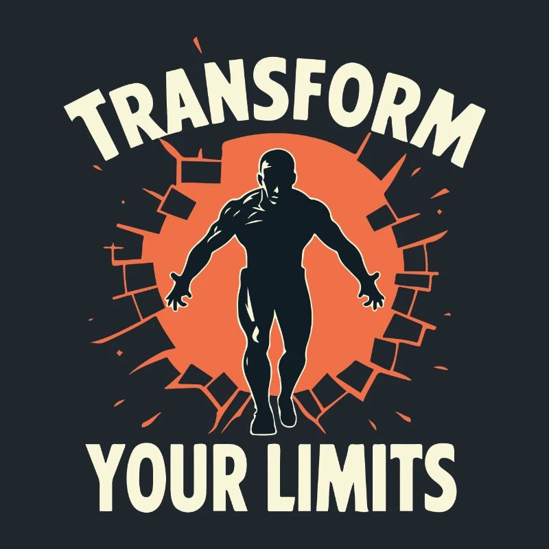 TRANSFORM YOUR LIMITS (BRIGHT TEXT DESIGN)