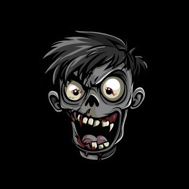 Zombie Halloween Tête de bande dessinée