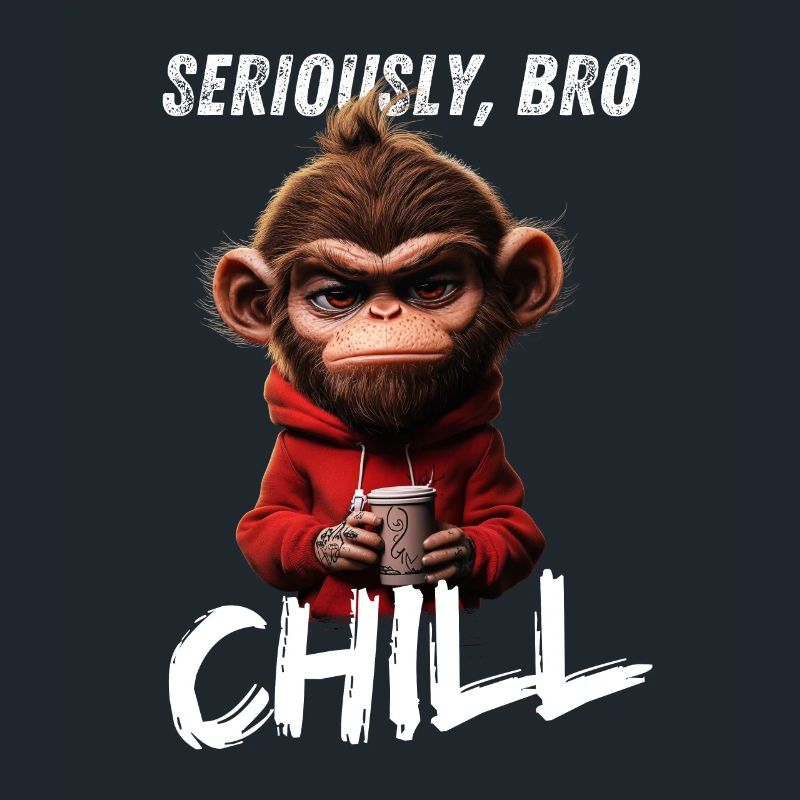 Seriously Bro Chill Affe Meme Zocker Design