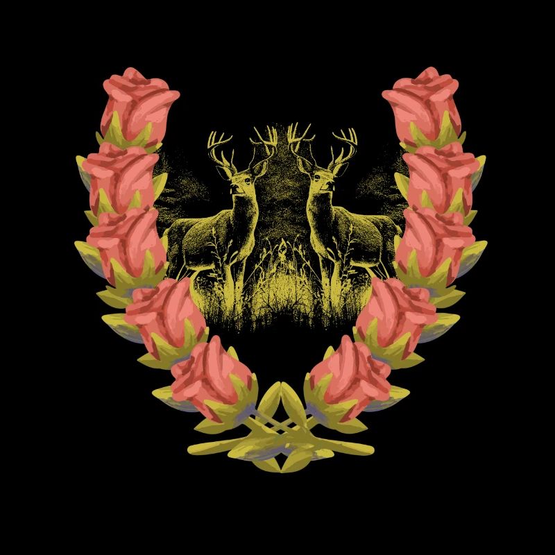 Hirsch Geweih Rotwild Rosen Hirsch Hirsche Rehbock