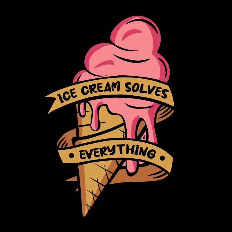 Ice Cream Solves Everything Gelato Maker Lover