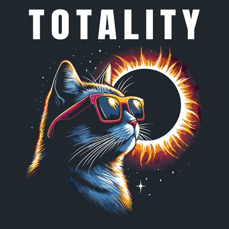 Total Solar Eclipse Totality Cat