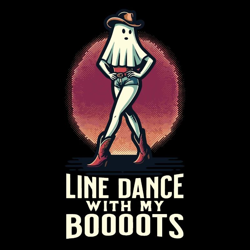 Cowboy Mit Boots Lustiges Line Dance Gespenst