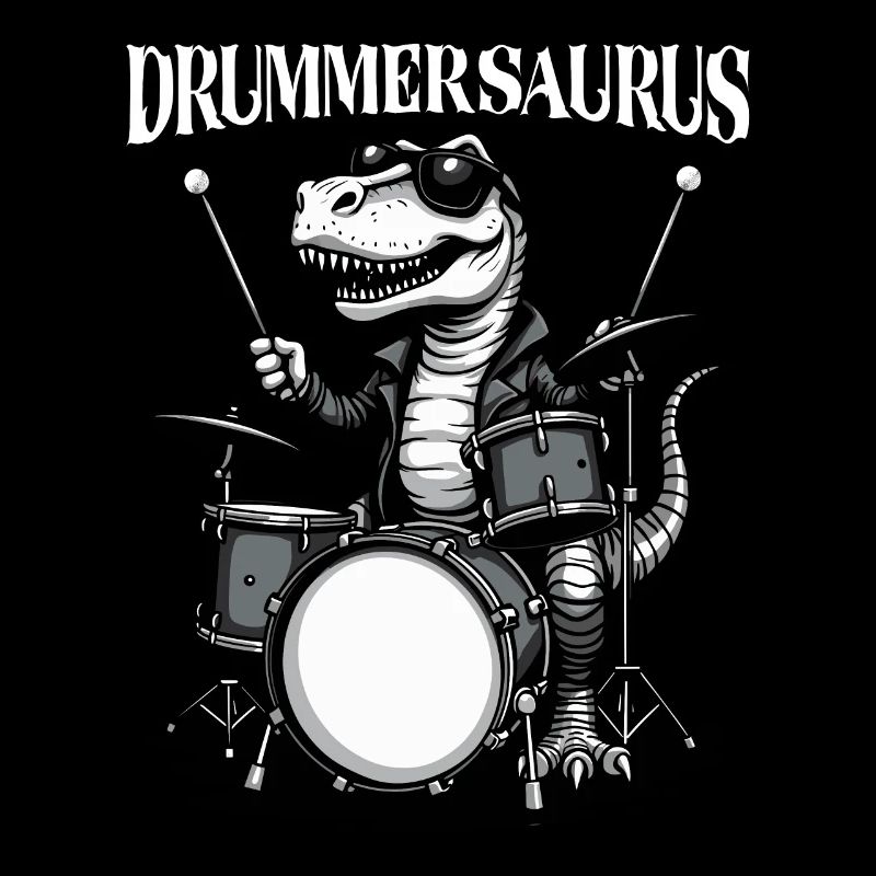 Schlagzeuger, Schlagzeug, Drummer, Drummersaurus