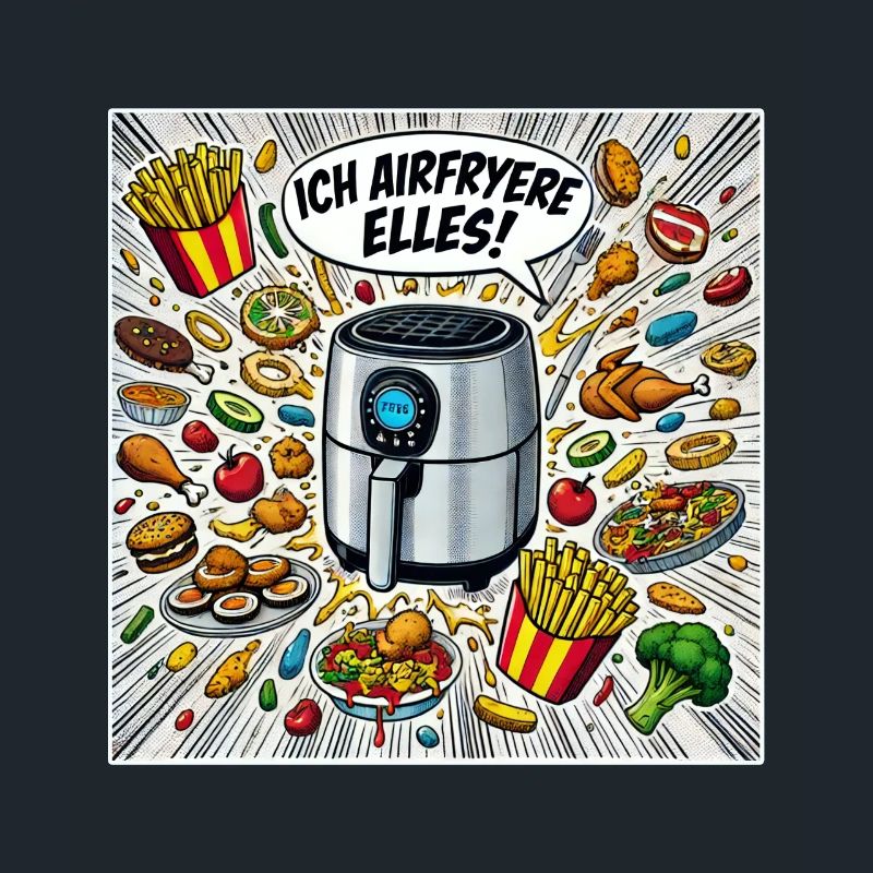 I airfryer everything! Funny kitchen illustration