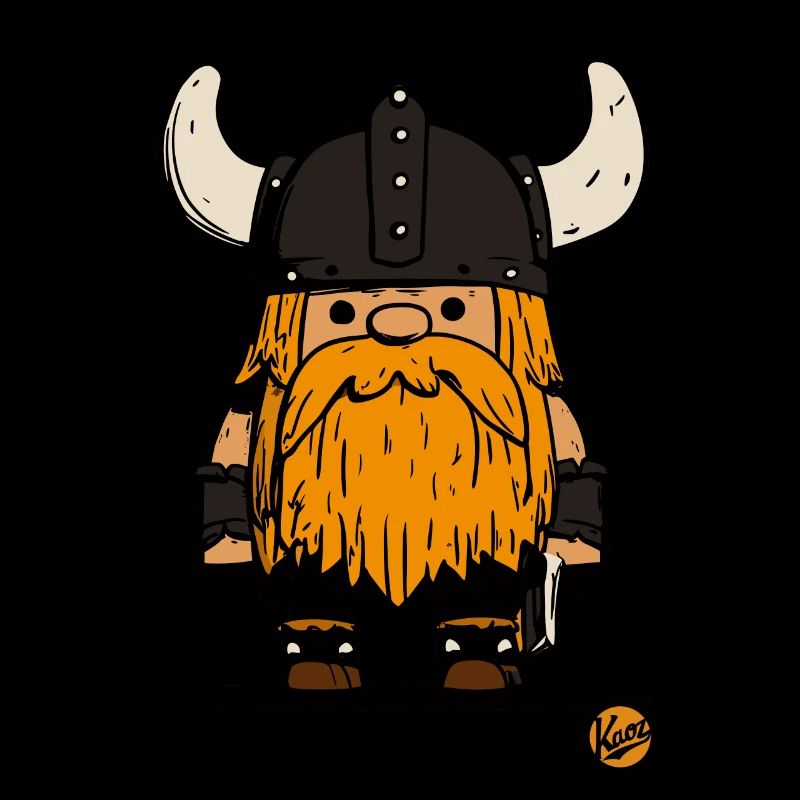 Kleiner Gnom Krieger Wikinger