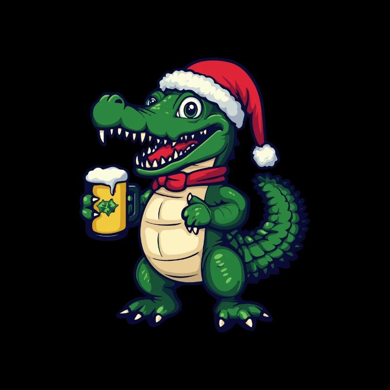 Alligator Weihnachten Bier