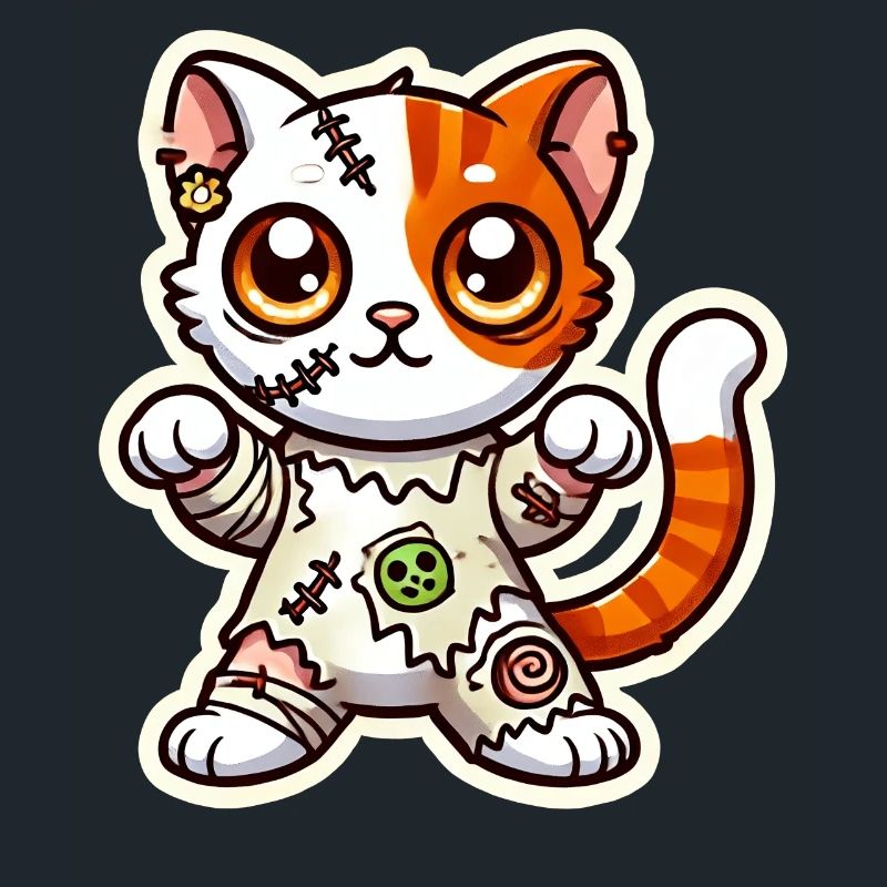 Süßes Zombie Katze Halloween Kostüm Süßes oder Saures!