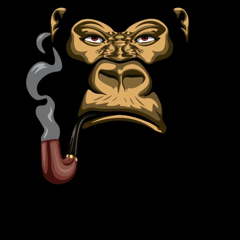 Singe Chimpanzé Gorille Fumeur Singe