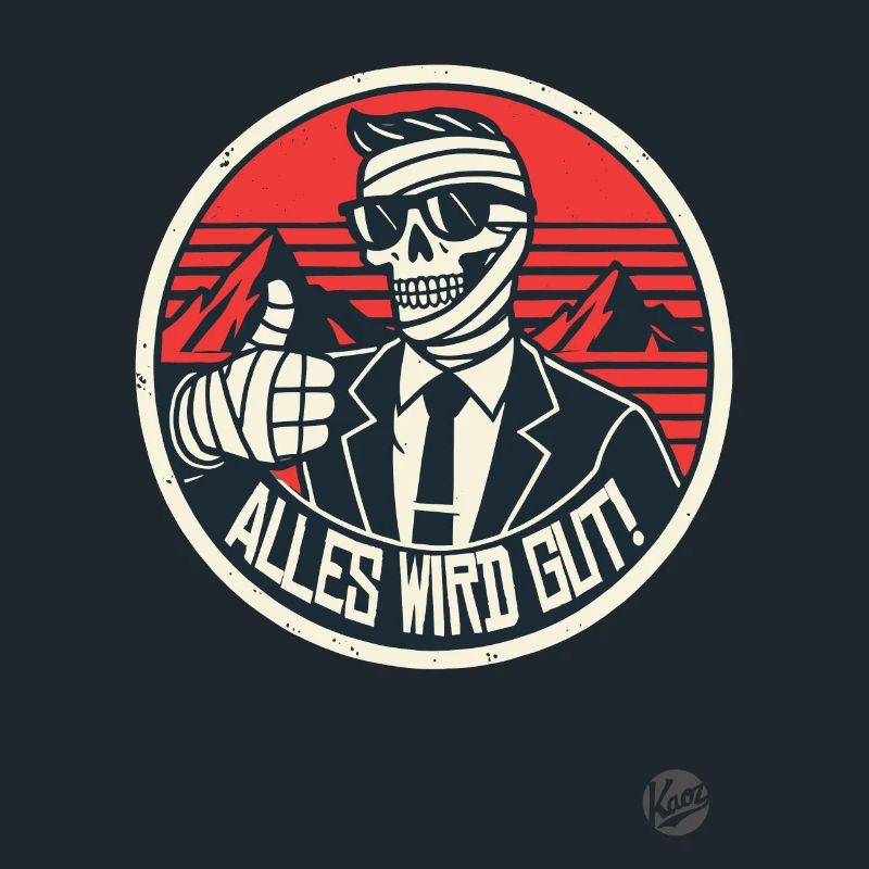 Thumbs Up Skeleton Mummy: Everything Will Be Fine