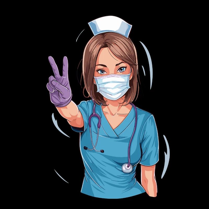 Lustige Krankenschwester mit Humor