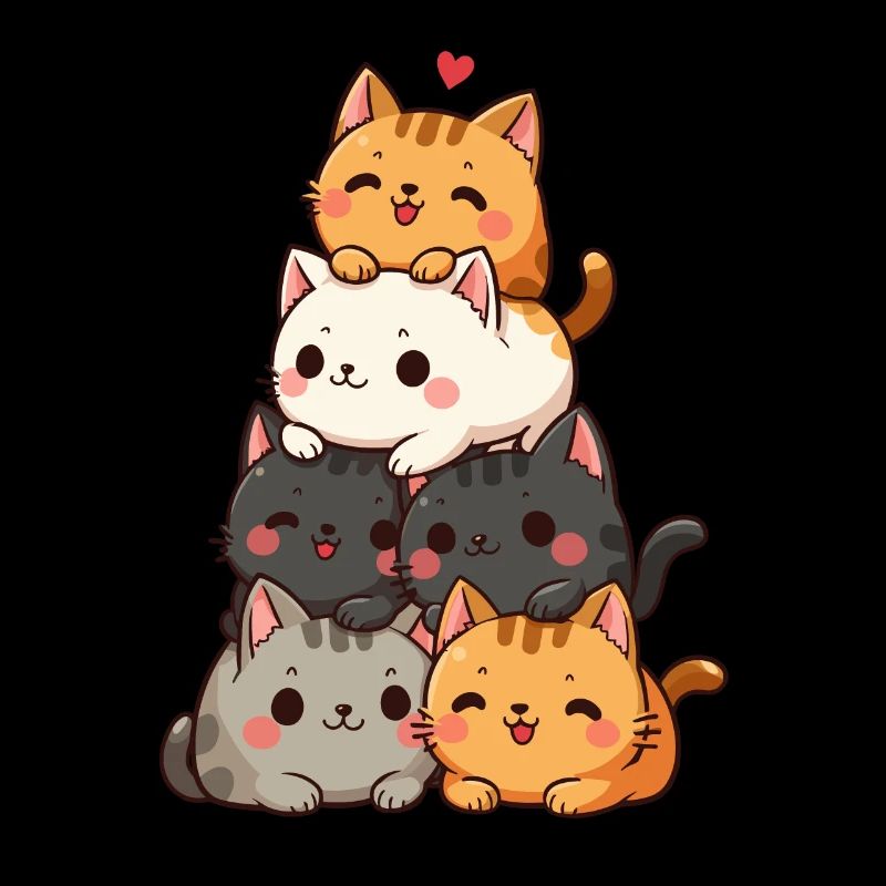 Cat & Kitten, Cute Cats, Cat Stack