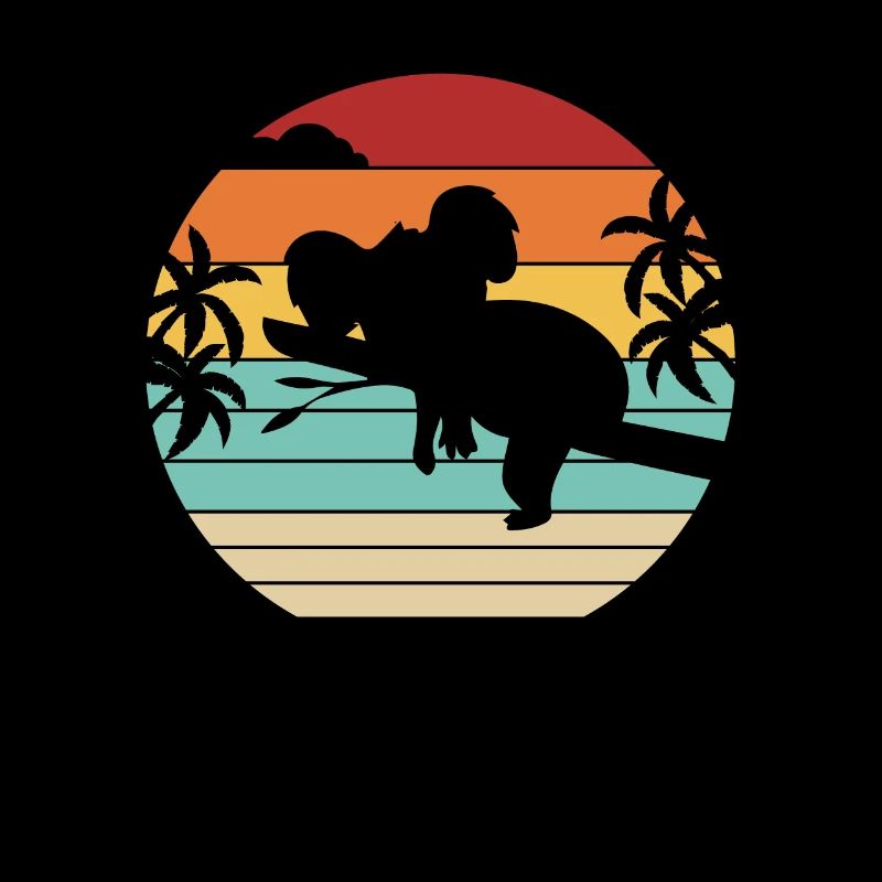 Retro Koalabär Eukalyptus Phascolarctos Cinereus