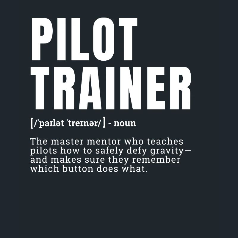 Funny Pilot Trainer Mentor Definition Occupation
