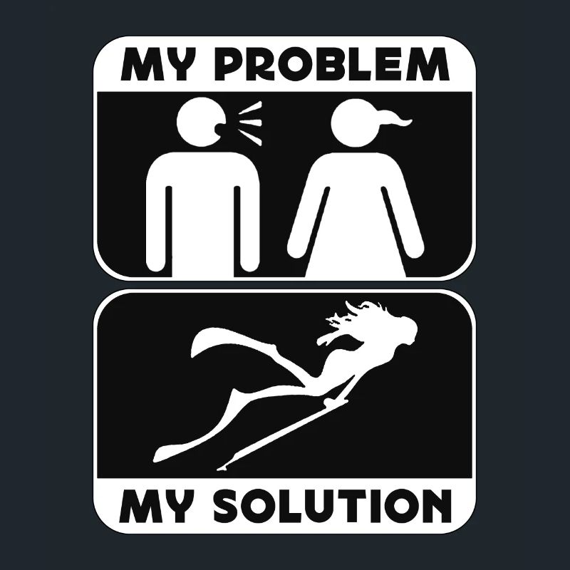 Spearfishing My Problem My Solution Pictogram Mom