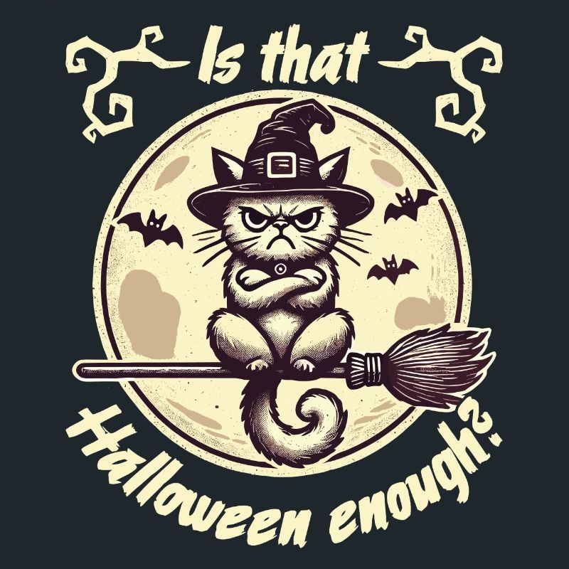 Is the Halloween enough witch cat design