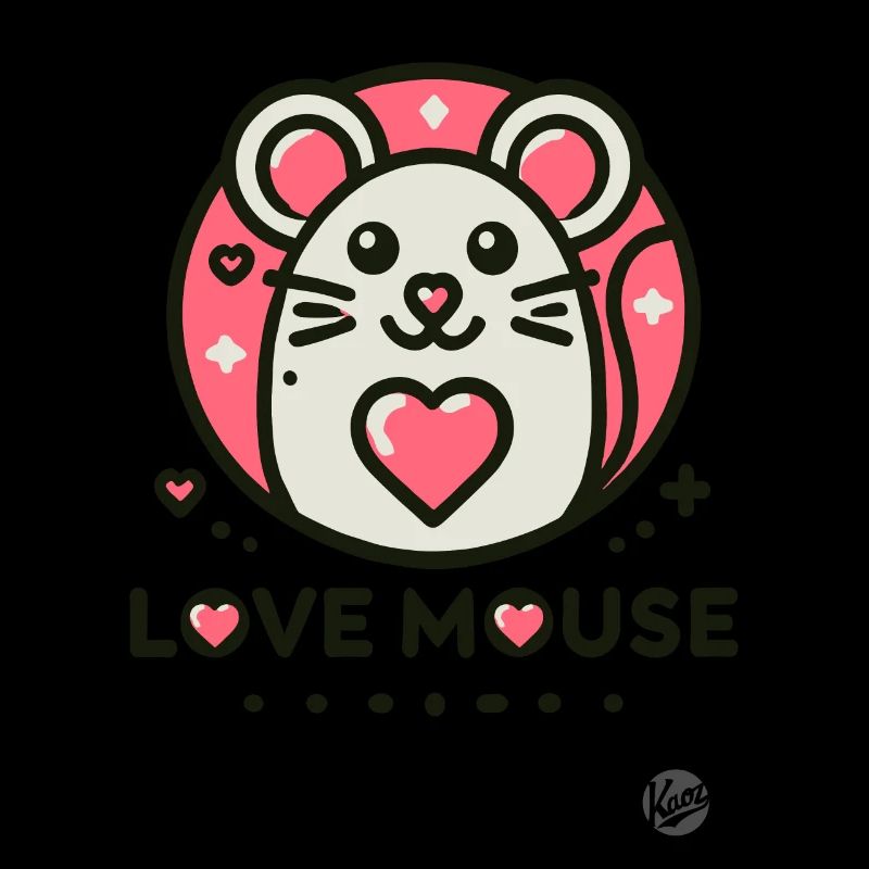 Mouse Love with Heart