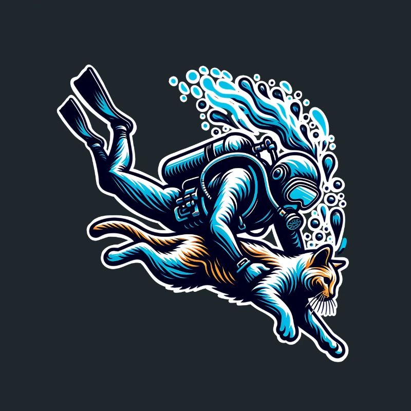 Plongée Plongeur Chat