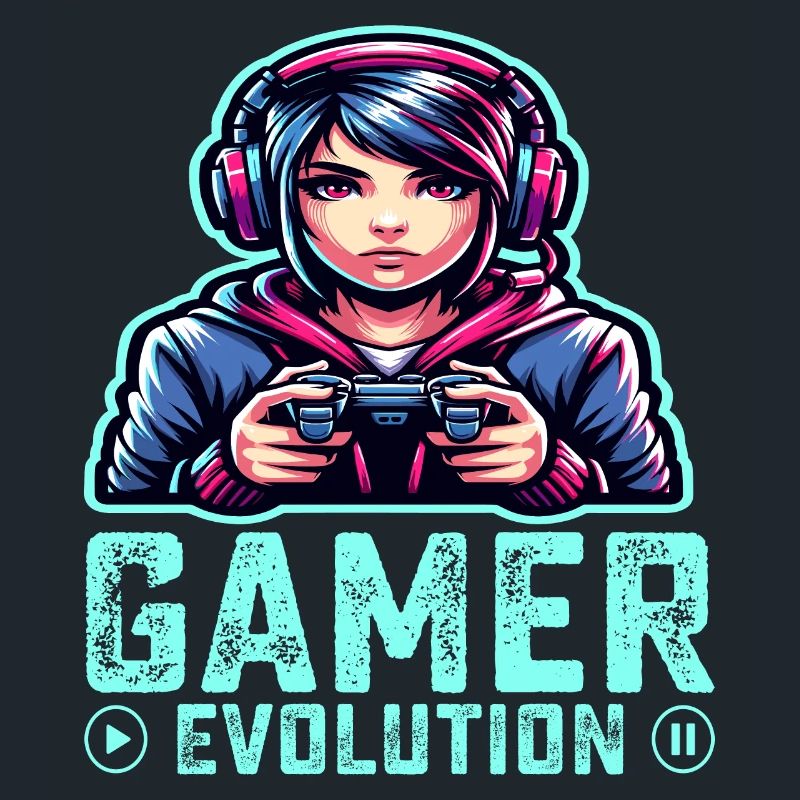 Die Evolution eines Gamers, cooles Gaming-Design